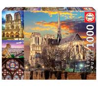 Educa Borrás - Puzzle 1000 pièces pour adultes - CollagedDe Notre-Dame - À partir de 14 ans