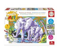 Educa - Peinture par numéros : Animaux sauvages | Numéros magiques | Loisirs créatifs pour enfants | Recommandé pour les garçons et les filles de 9, 10 et 11 ans (20301)