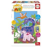 Educa - Peinture par numéros Dinosaures | Numéros magiques | Loisirs créatifs pour enfants | Recommandé pour les garçons et les filles de 6, 7 et 8 ans (20293)
