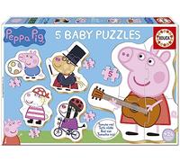 Educa - Peppa Pig Baby Puzzles. 5 Puzzles progressifs de 3 à 5 pièces. Recommandé à partir de 24 Mois (18589)