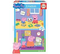 Educa - Peppa Pig Lot de 2 Puzzles pour Enfants de 20 pièces chacun. Recommandé à partir de 3 Ans (18087)
