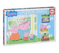 Educa - Peppa Pig | Puzzles progressifs pour Enfants, 6/9/12/16 pièces. Recommandé à partir de 3 Ans (15918)