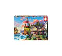 Educa- Phare au bord de l'océan Puzzle, 3000 pièces, (18507) EDUCA