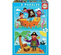 Educa - Pirates. 2 Puzzles Enfant 20 pièces. +4 Ans. (17149)