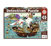 Educa Borrás Puzzle junior Bateau Pirate "Detectives' Puzzle" 50 pièces