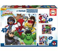 Educa - Progresivos Spidey and His Amazing Friends 12-16-20-25 4 Puzzles progres