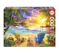 Educa Borrás – Puzzle Plage d'Amour – 1000 pièces, 68 x 48 cm – Pour adultes – Thème nature