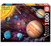 Educa Puzzle 1000 pièces Système Solaire Neon phosphorescent 14461