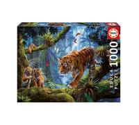 Educa Puzzle 1000 pièces Tigres sur l'arbre 17662 jungle