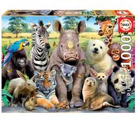 Educa - Puzzle 1000 Teile für Erwachsene Lustige Zootiere, 1000 Teile Puzzle f