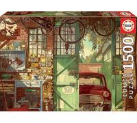 Educa Puzzle 1500 pièces Vieux Garage Arly Jones 18005 Vintage, 85x60cm