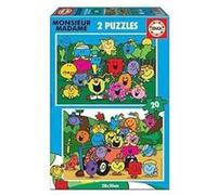 Educa Borrás Puzzle Monsieur Madame – 2 puzzles de 20 pièces – Grandes pièces – Dès 4 ans (19401)