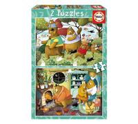 Educa Borrás – Puzzle La famille ours – Ensemble 2 puzzles 20 pièces Multicolore