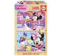 Educa Borrás – 2 puzzles en bois Minnie – 50 pièces chacun – 28 x 20 cm – Dès 5 ans