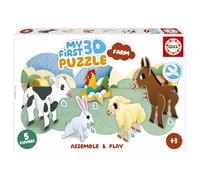 Educa - Puzzle 3D Animaux de la Ferme | Comprend 5 Figurines faciles à Assembler pour Jouer et Apprendre | Recommandé pour Les Enfants de 3 à 5 Ans (20433)