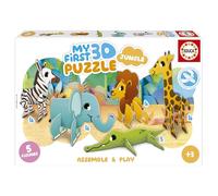 Educa - Puzzle 3D Animaux de la Jungle | Comprend 5 Figurines faciles à Assembler pour Jouer et Apprendre | Recommandé pour Les Enfants de 3 à 5 Ans (20432)