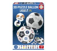 Educa - Puzzle 3D Ballon Ligue 1 avec 32 pièces | Jeu de Football créatif à Monter et à Jouer | Formes et Autocollants Multiples | Jouet de Construction pour Enfants à partir de 6 Ans (20672)