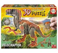 Educa Borrás Puzzle 3D Créature Velociraptor