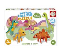 Educa - Puzzle 3D Dinosaures | Comprend 5 Figurines de Dinosaures faciles à Assembler pour Jouer et Apprendre | Recommandé pour Les Enfants de 3 à 5 Ans (20434)