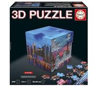 Educa - Puzzle 3D NY Skyline Panorama | Le Puzzle Challenge Cube avec 216 pièces | Structure: Base assemblée recouverte par 6 Puzzles de 36 pièces | Ages 14+ (20335)