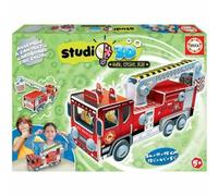EDUCA - Puzzle - Studio 3D Camion des pompiers Neutre G