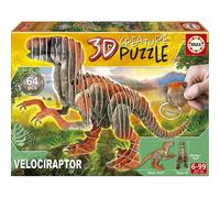 EDUCA Puzzle 3D Velociraptor 64 pièces
