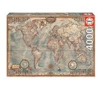 Puzzle Mappemonde EDUCA 4000 Pièces - Collection Adulte - Mixte - A partir de 12 ans