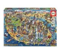 EDUCA - Puzzle - 500 PLAN DE NEW YORK multicolore G