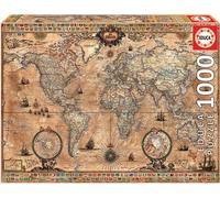 Educa Puzzle 9215159 - Antique World Map - 1000 pièces Puzzle