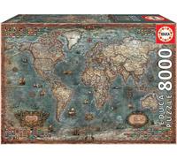 Educa Puzzle 9218017 - Carte du monde historique - 8000 Teile Puzzle