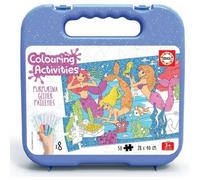EDUCA Puzzle à colorier Sirènes 50 pièces avec marqueurs
