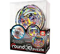 Educa Borrás – Puzzle 3D rond – 2 images abstraites – Ø12,7 cm – 14 anneaux – 8+ (19709)