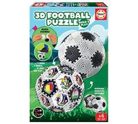 Educa - Puzzle Ball 3D avec 32 Pièces | Créez des Formes: Sphère, Bracelet, Diabolo et Plus | Jouet Éducatif pour Enfants à partir de 6 Ans | Puzzle 3D Foot à Monter et Jouer | Diamètre 14 cm (19210)