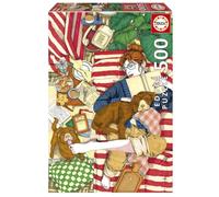 Educa - Puzzle Canapé et Chiens de 500 pièces, Illustration d'Ana Jarén | Imprimé Charmant et Finition Premium pour Adultes | +11 (20772)