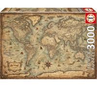 EDUCA Puzzle Carte du monde 3000 pièces