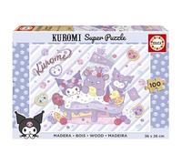 Educa - Puzzle de 100 pièces pour Adultes | Puzzle en Bois Kuromi | Dimensions : 68 x 48 cm | À partir de 14 Ans (20509)