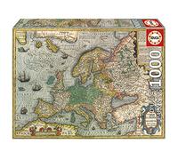 Educa Borrás Puzzle Carte d'Europe 1000 pièces 68 x 48 cm Dès 14 ans (19624)