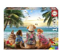 Educa - Puzzle de 1000 pièces pour Adultes | Chiens sur la Plage | Taille: 68 x 48 cm | A partir de 14 Ans (20291)