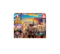 Educa Borrás - Puzzle 1000 pièces pour adultes - CollagedDe Notre-Dame - À partir de 14 ans