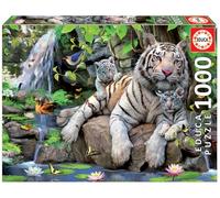 Educa - Puzzle de 1000 pièces pour Adultes | Tigres Blancs du Bengale (14808)