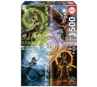 Educa - Puzzle de 1500 pièces pour Adultes | Elemental Magic Star Chart, Anne Stokes. Mesure: 85 x 60 cm À partir de 14 Ans (19941)