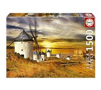 Educa - Puzzle de 1500 pièces pour Adultes | Moulins à Vent, Consuegra. Mesure : 85 x 60 cm | +14 Ans (19618)
