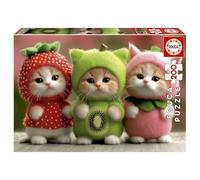 Educa - Puzzle de 200 pièces pour Enfants | Chatons fruités | Dimensions : 40 x 28 cm | Recommandé pour Les Enfants de 6 à 8 Ans (20496)