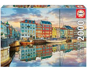 Educa - Puzzle de 2000 pièces pour Adultes | Puerto de Copenhague. Mesure : 96 x 68 cm | Inclut Fix Puzzle pour accrocher Le Puzzle Une Fois Fini | À partir de 14 Ans (19278)