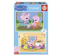 Educa Borrás Puzzle Peppa Pig – Lot 2×48 pièces, 28×20 cm, grandes pièces, dès 4 ans