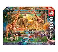 Educa - Puzzle de 4000 pièces pour Adultes | Retour de la Savane. Mesure : 136 x 96 cm | Comprend Un Service de pièce Perdue au Stock d'échappement | À partir de 14 Ans (19285)