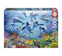 Educa Borrás – Puzzle 500 pièces – Fête sous la mer – 48 x 34 cm – Dès 11 ans