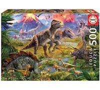 Educa - 15969 - Puzzle Classique - Rencontre Entre Dinosaures - 500 Pièces