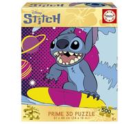 Educa - Puzzle de 500 pièces pour adultes | Stitch 3D Prime Lenticulaire Puzzle. Comprend colle Fix Puzzle. Dimensions : 48 x 34 cm. À partir de 11 ans (20272)