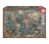 Educa Borrás Puzzle Mapamundi Historico 8000 pièces Multicolore 14-99 ans pour enfants